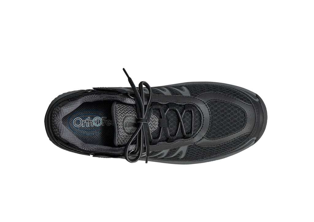 Sprint Tie-Less Sneakers – Black | APMA Certified Hands-Free Walking Shoes