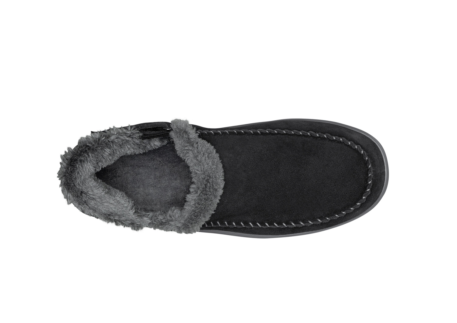 Lorin Hands-Free Slipper Shoes – Black | Suede Faux Fur Lined Women's Slip-On