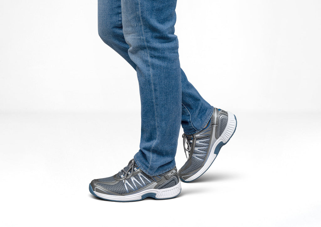 Sprint Tie-Less Sneakers – Gray | APMA Certified Hands-Free Walking Shoes