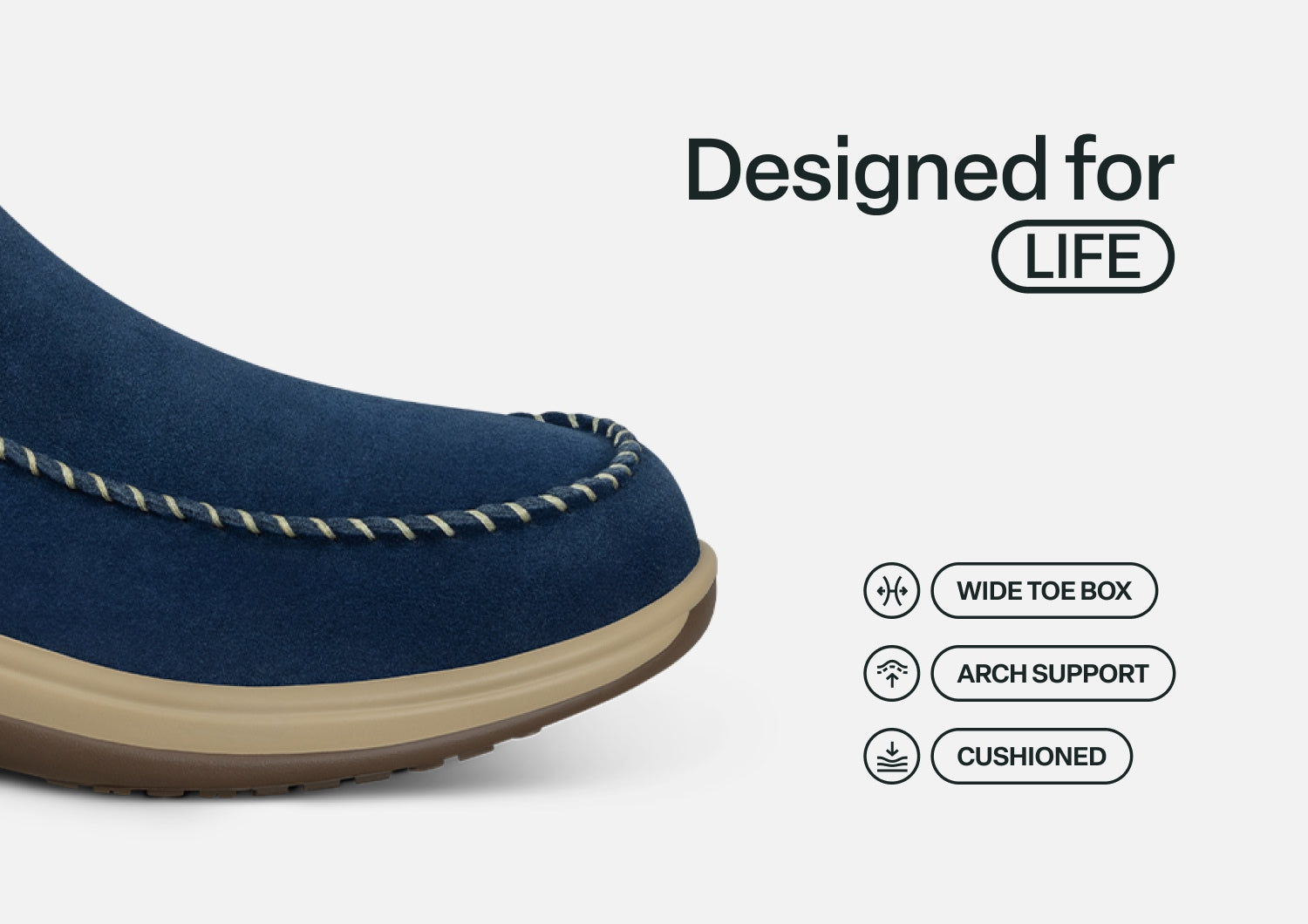 Lorin Hands-Free Slipper Shoes – Sapphire | Suede Faux Fur Lined Women's Slip-On