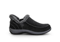 Lorin Hands-Free Slipper Shoes – Black | Suede Faux Fur Lined Women's Slip-On