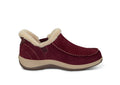 Lorin Hands-Free Slipper Shoes – Bordeaux | Suede Faux Fur Lined Women's Slip-On