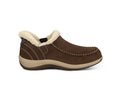 Lorin Hands-Free Slipper Shoes – Brown | Suede Faux Fur Lined Women's Slip-On