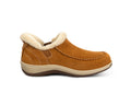 Lorin Hands-Free Slipper Shoes – Camel | Suede Faux Fur Lined Women's Slip-On