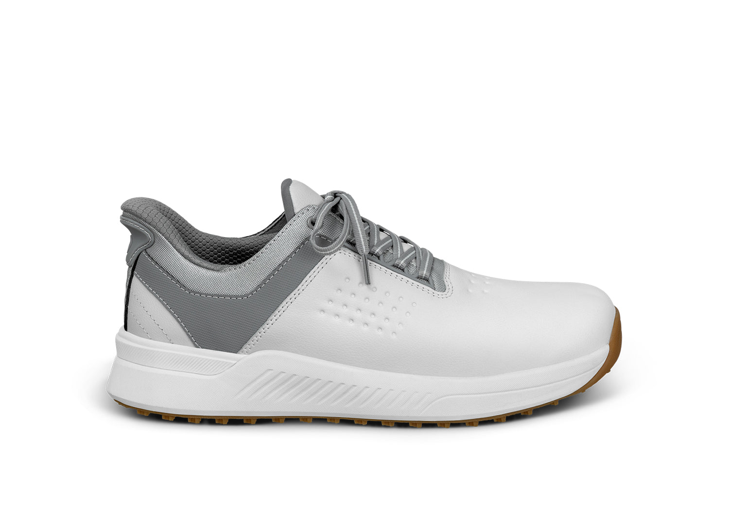 Birdie Hands-Free Golf Shoes – White | Slip-On Water Repellent Leather